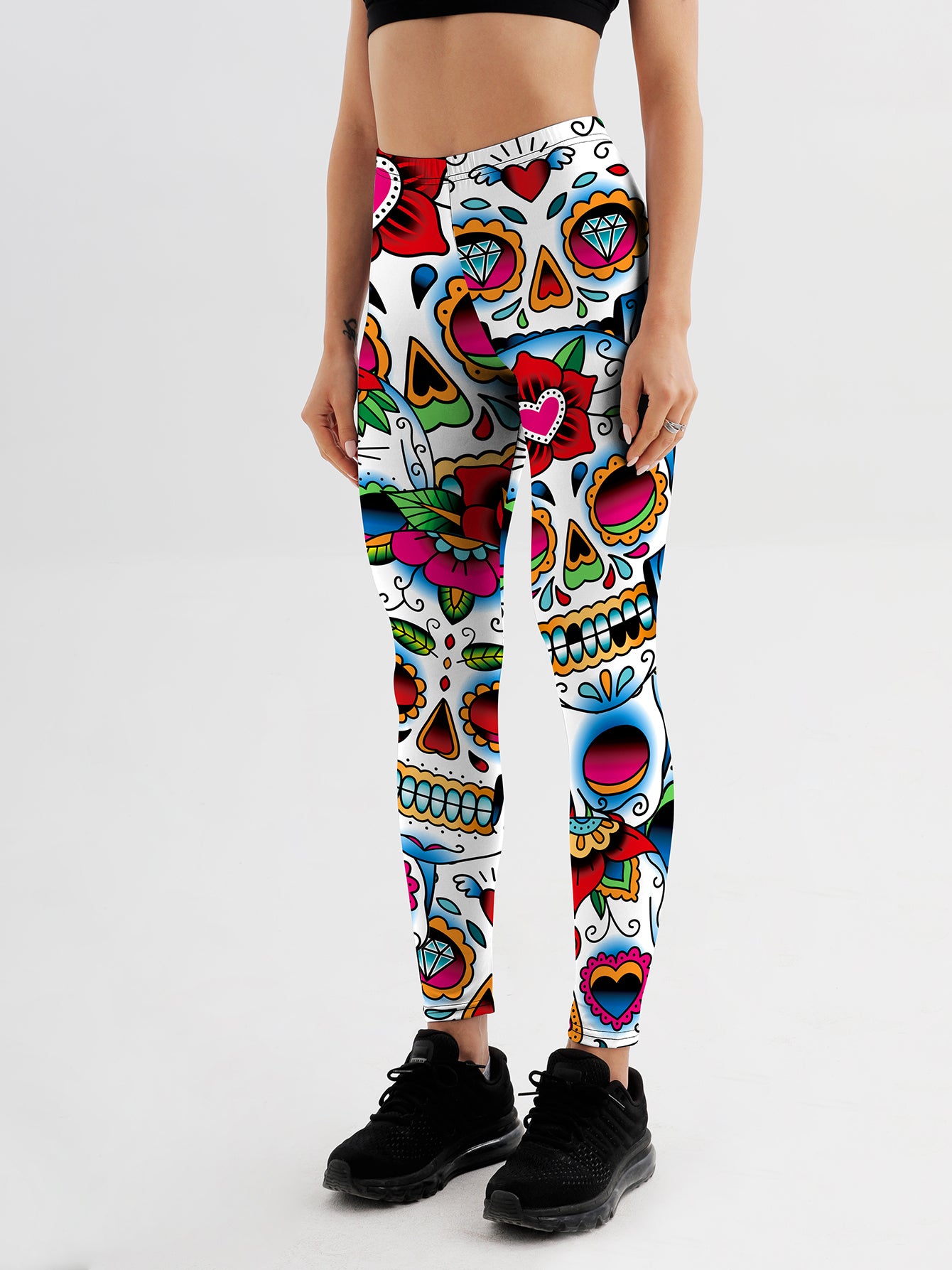 Sugar skull yoga pants online