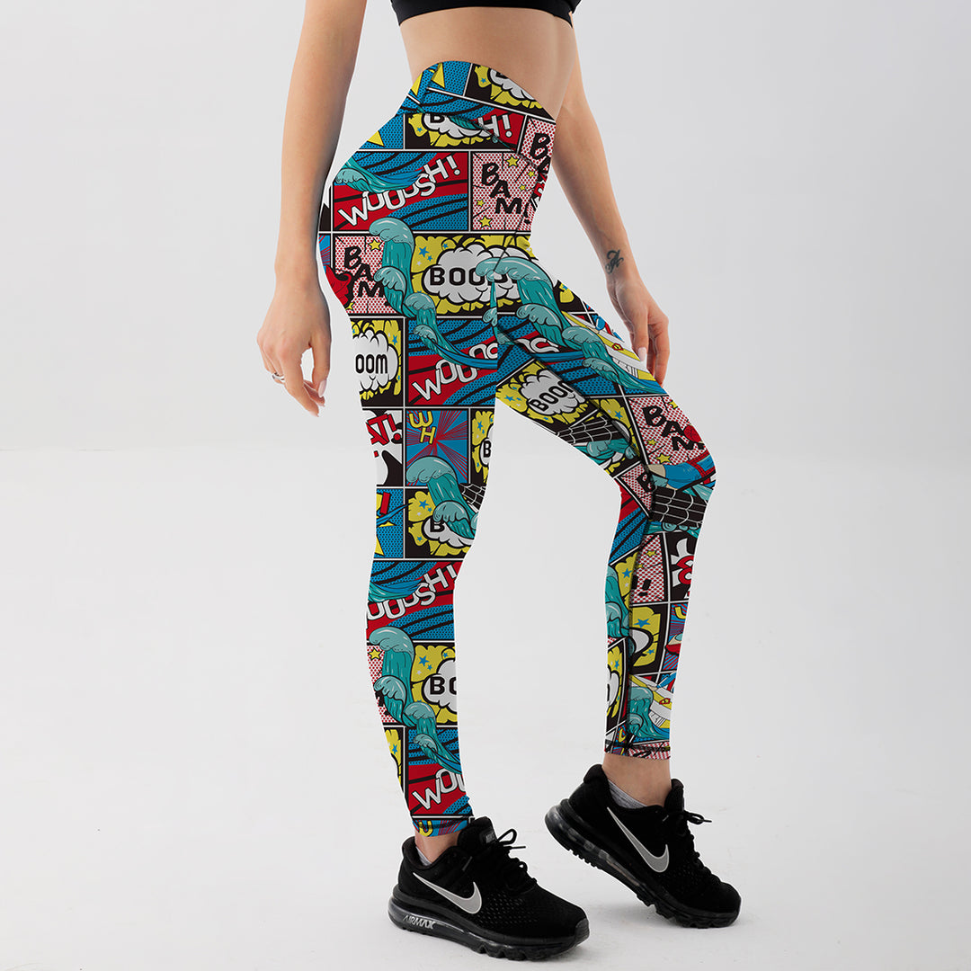 Comic book workout leggings best sale